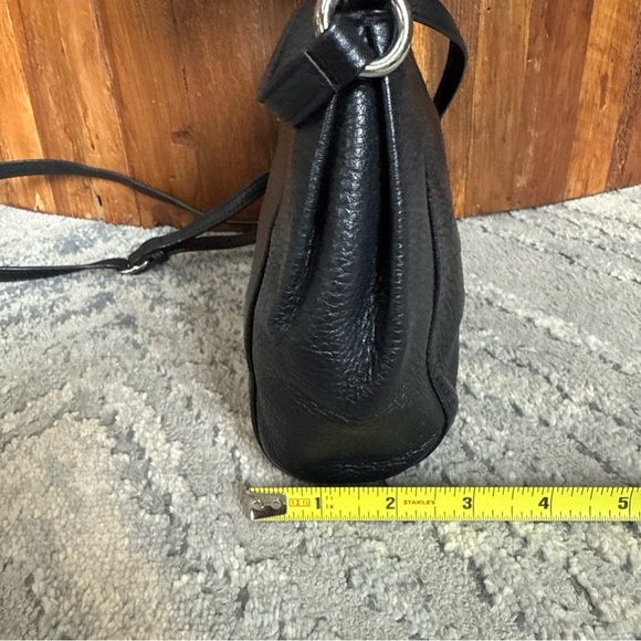 COACH Park Swingpack Purse Black Pebbled Leather Crossbody Turn Lock F - Picture 3 of 12